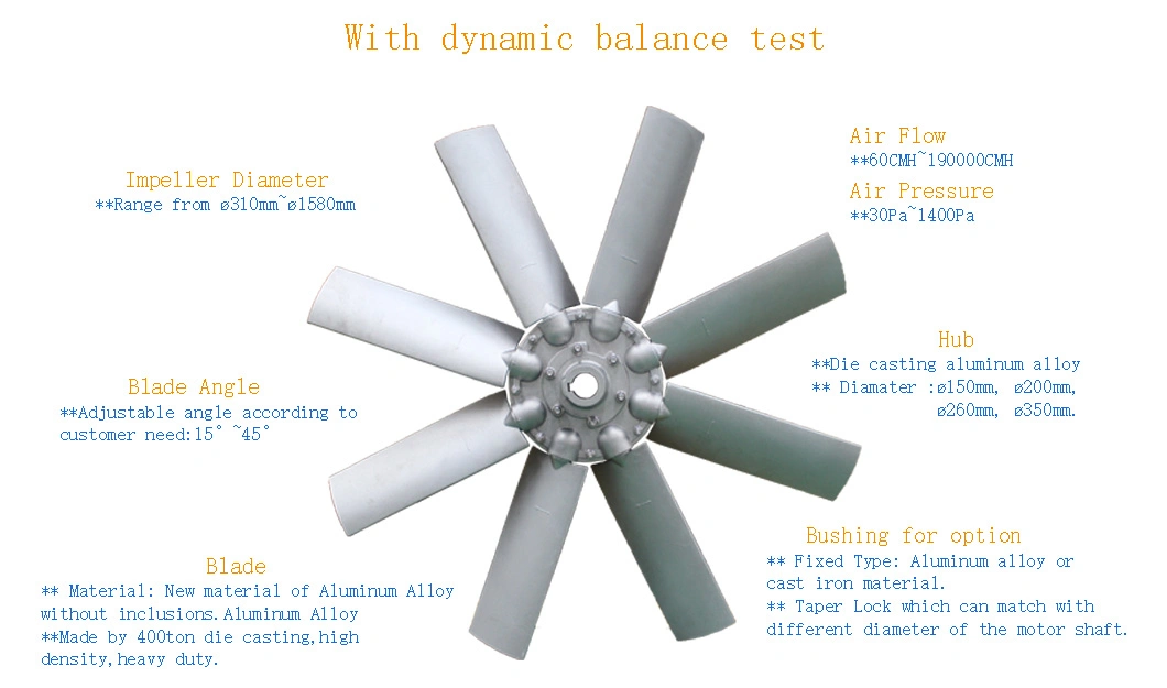 Hot Sell 9 Blades Model 6 Air Cooler Fan Blade